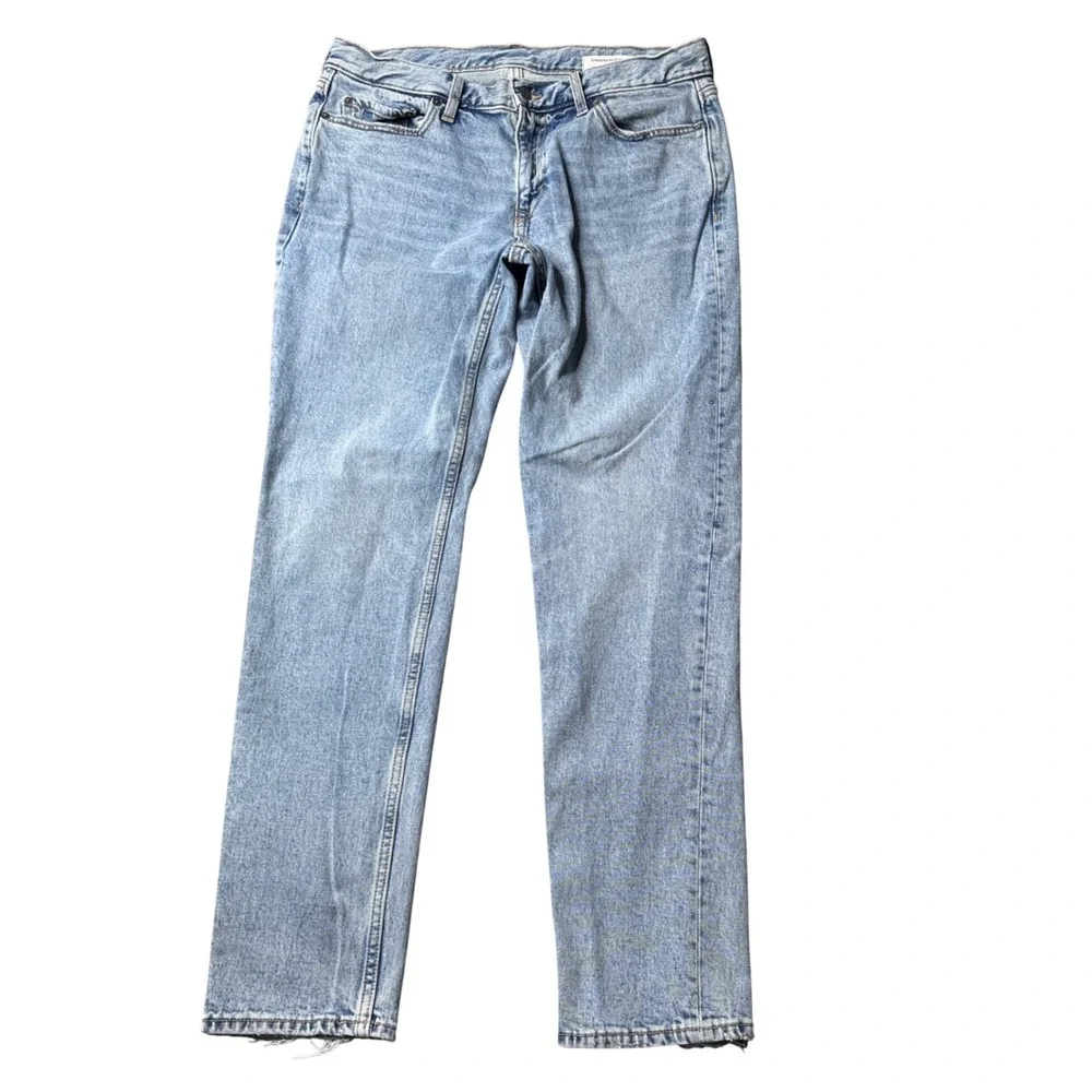 Banana Republic Mens Standard Jean Slim Fit Light Wash Blue Denim 34W 32L